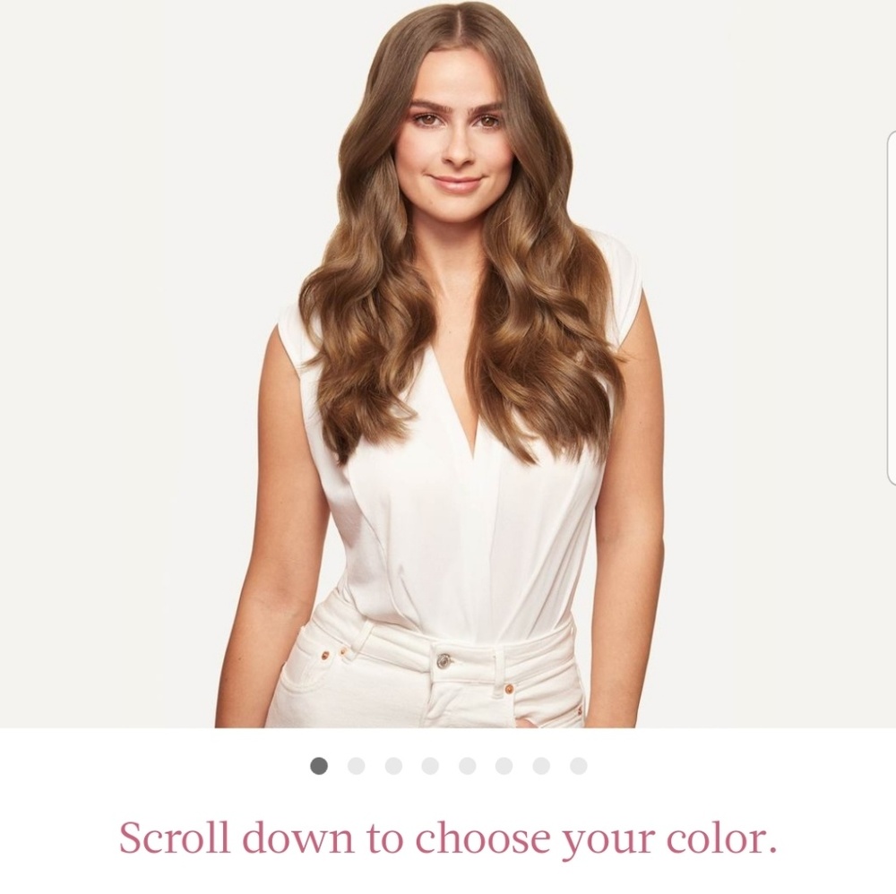 Luxy 16" chestnut brown clip in extensions